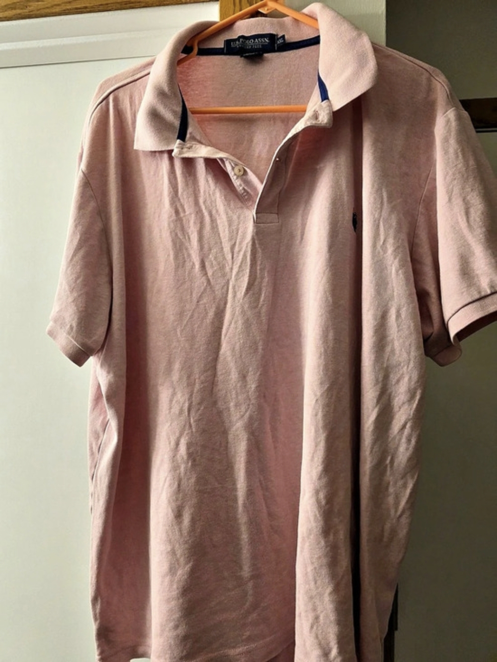 U.S. Polo Assn. Luxury Feel Interlock Polo Shirt. Pink XXL